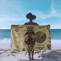 Double V Campaign Tuskegee Airmen Sarong Vintage Military Aviation P-51 Mustang World War II Art