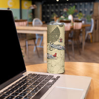 Double V Campaign Tuskegee Airmen Skinny Tumbler Vintage Military Aviation P-51 Mustang World War II Art