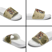 Double V Campaign Tuskegee Airmen Slide Sandals Vintage Military Aviation P-51 Mustang World War II Art