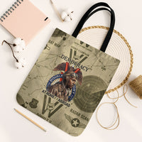 Double V Campaign Tuskegee Airmen Tote Bag Vintage Military Aviation P-51 Mustang World War II Art