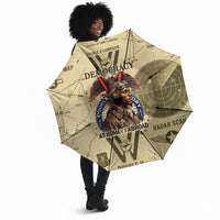 Double V Campaign Tuskegee Airmen Umbrella Vintage Military Aviation P-51 Mustang World War II Art