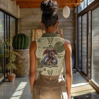 Double V Campaign Tuskegee Airmen Women Sleeveless Polo Shirt Vintage Military Aviation P-51 Mustang World War II Art