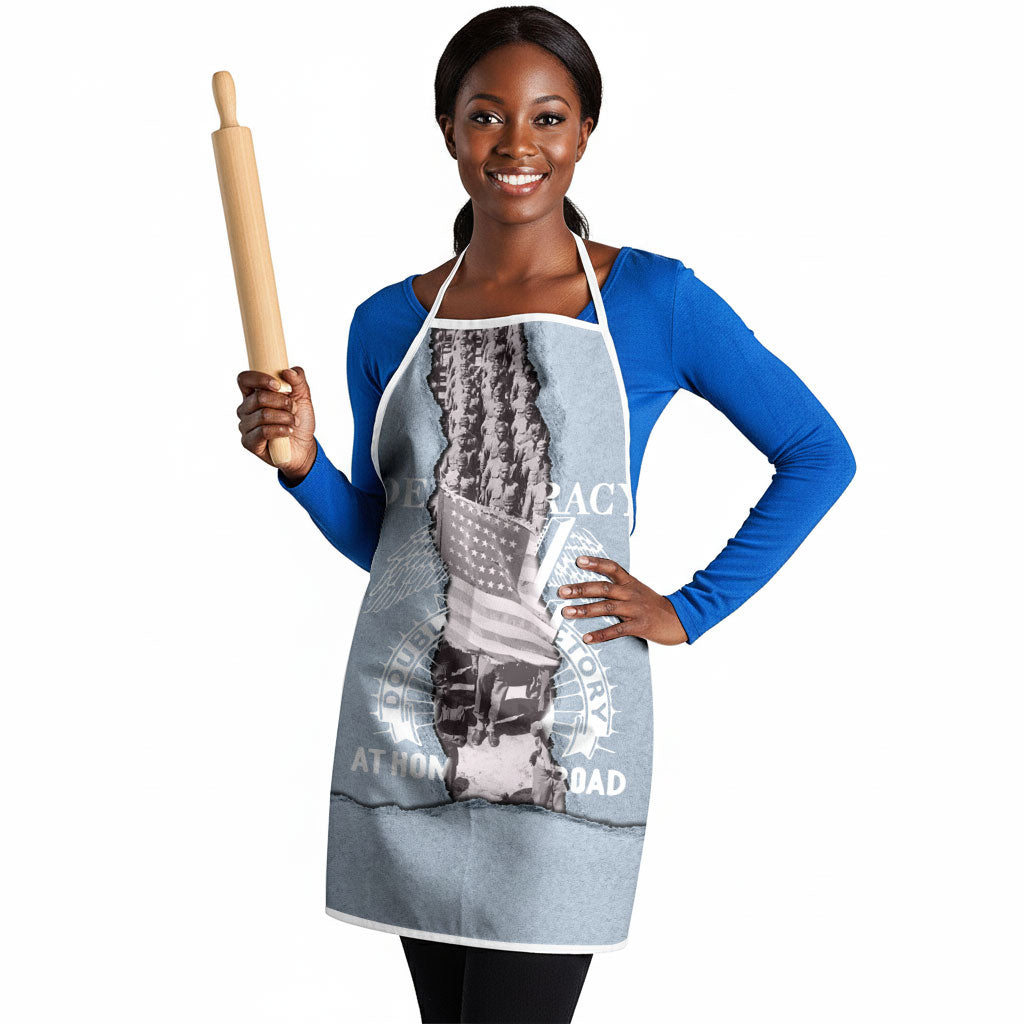 Double V Campaign American Democracy Apron Military Buffalo Soldiers World War II Heritage Art