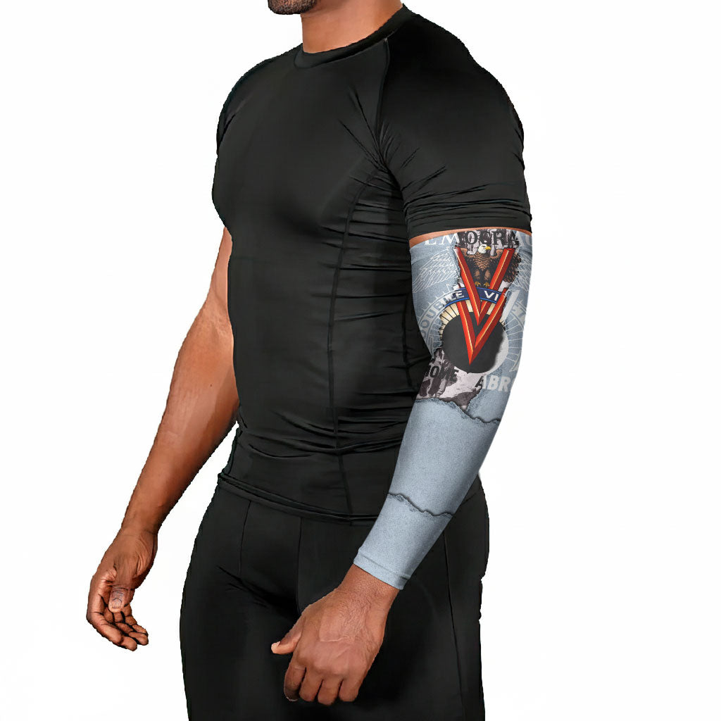 Double V Campaign American Democracy Arm Sleeves Military Buffalo Soldiers World War II Heritage Art