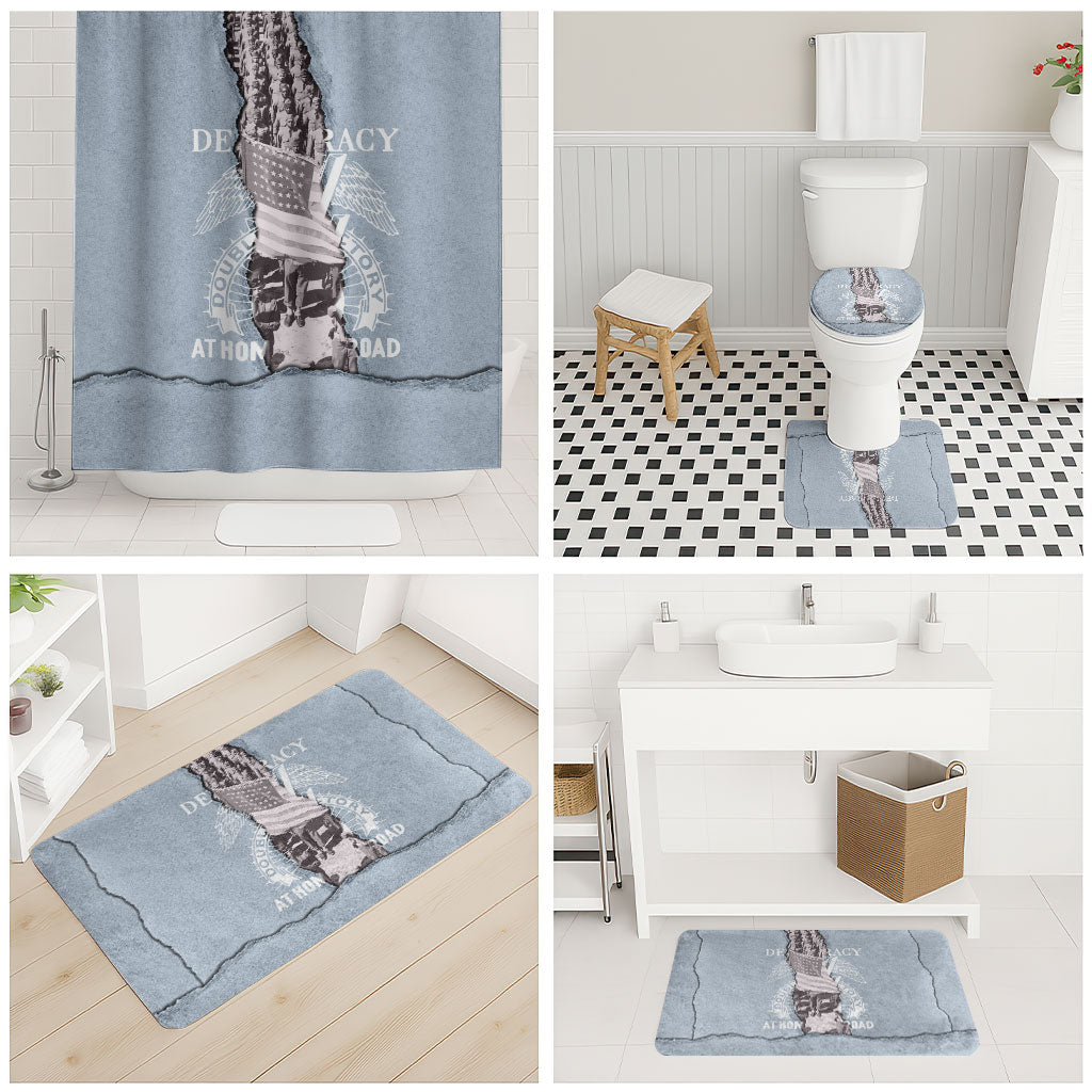 Double V Campaign American Democracy Bathroom Set Military Buffalo Soldiers World War II Heritage Art