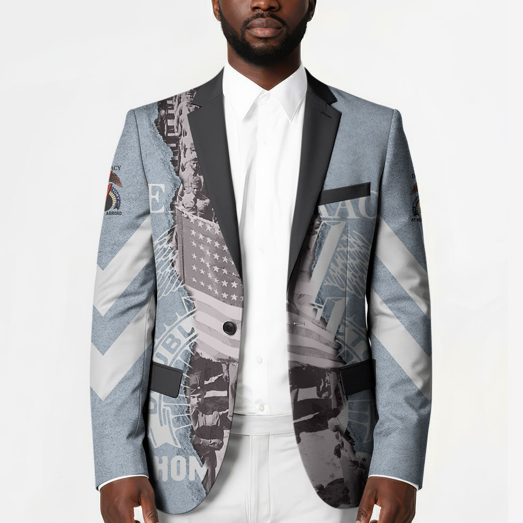 Double V Campaign American Democracy Blazer Military Buffalo Soldiers World War II Heritage Art