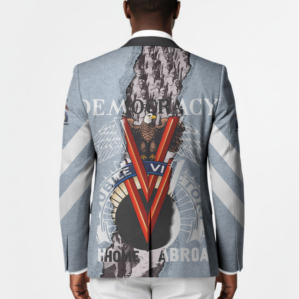 Double V Campaign American Democracy Blazer Military Buffalo Soldiers World War II Heritage Art
