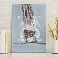 Double V Campaign American Democracy Canvas Wall Art Military Buffalo Soldiers World War II Heritage Art