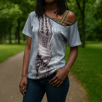 Double V Campaign American Democracy Cross Shoulder Shirt Military Buffalo Soldiers World War II Heritage Art