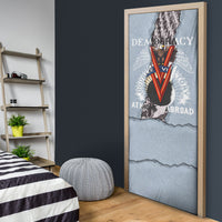 Double V Campaign American Democracy Door Cover Military Buffalo Soldiers World War II Heritage Art