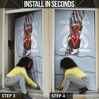 Double V Campaign American Democracy Door Cover Military Buffalo Soldiers World War II Heritage Art