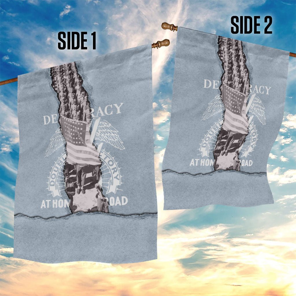 Double V Campaign American Democracy Garden Flag Military Buffalo Soldiers World War II Heritage Art