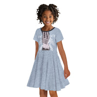 Double V Campaign American Democracy Kid Short Sleeve Dress Military Buffalo Soldiers World War II Heritage Art