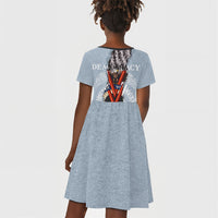 Double V Campaign American Democracy Kid Short Sleeve Dress Military Buffalo Soldiers World War II Heritage Art