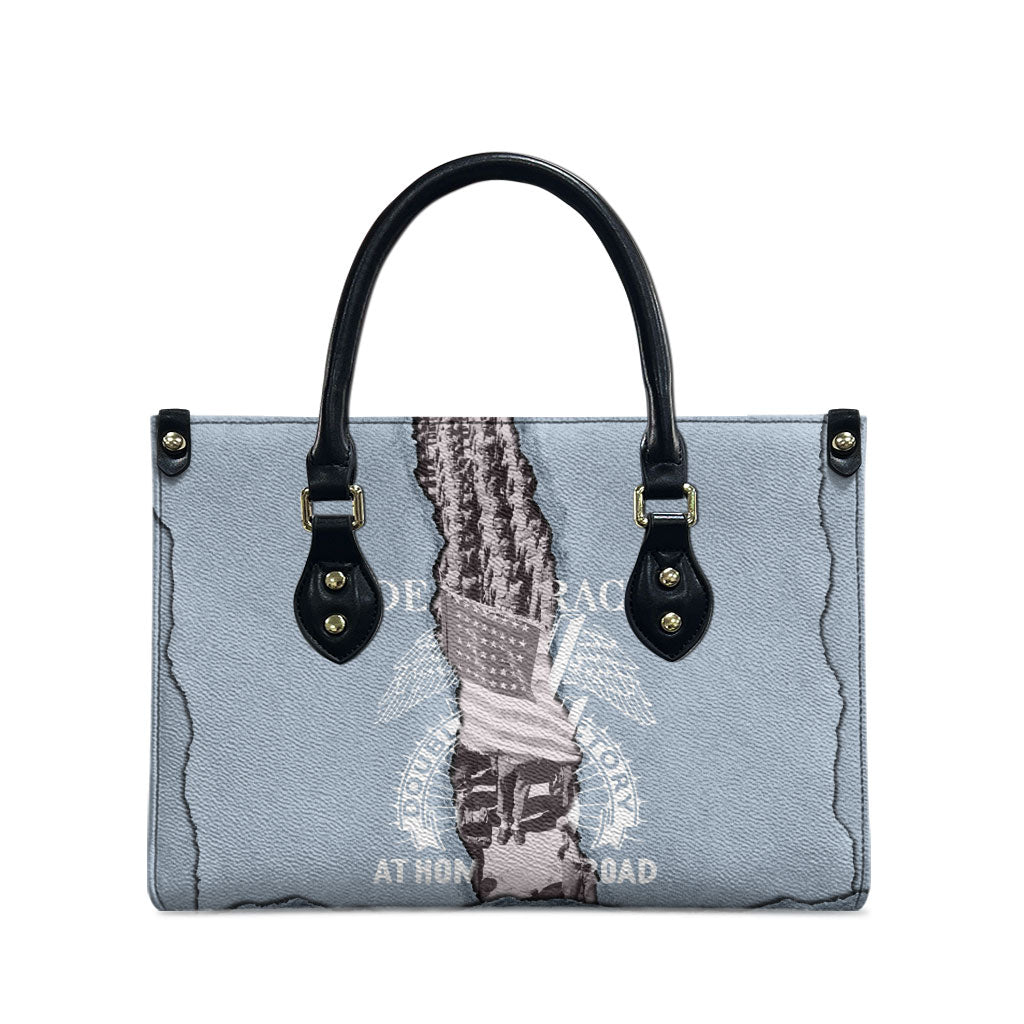 Double V Campaign American Democracy Leather Bag Military Buffalo Soldiers World War II Heritage Art