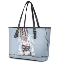 Double V Campaign American Democracy Leather Tote Bag Military Buffalo Soldiers World War II Heritage Art
