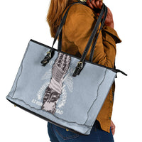 Double V Campaign American Democracy Leather Tote Bag Military Buffalo Soldiers World War II Heritage Art