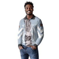 Double V Campaign American Democracy Long Sleeve Polo Shirt Military Buffalo Soldiers World War II Heritage Art