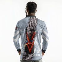 Double V Campaign American Democracy Long Sleeve Polo Shirt Military Buffalo Soldiers World War II Heritage Art