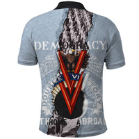 Double V Campaign American Democracy Polo Shirt Military Buffalo Soldiers World War II Heritage Art