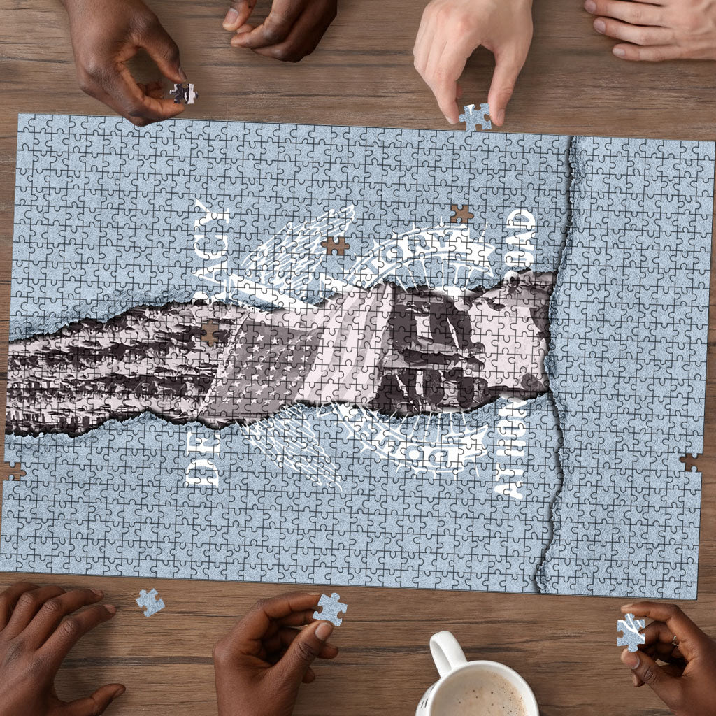 Double V Campaign American Democracy Puzzle Military Buffalo Soldiers World War II Heritage Art