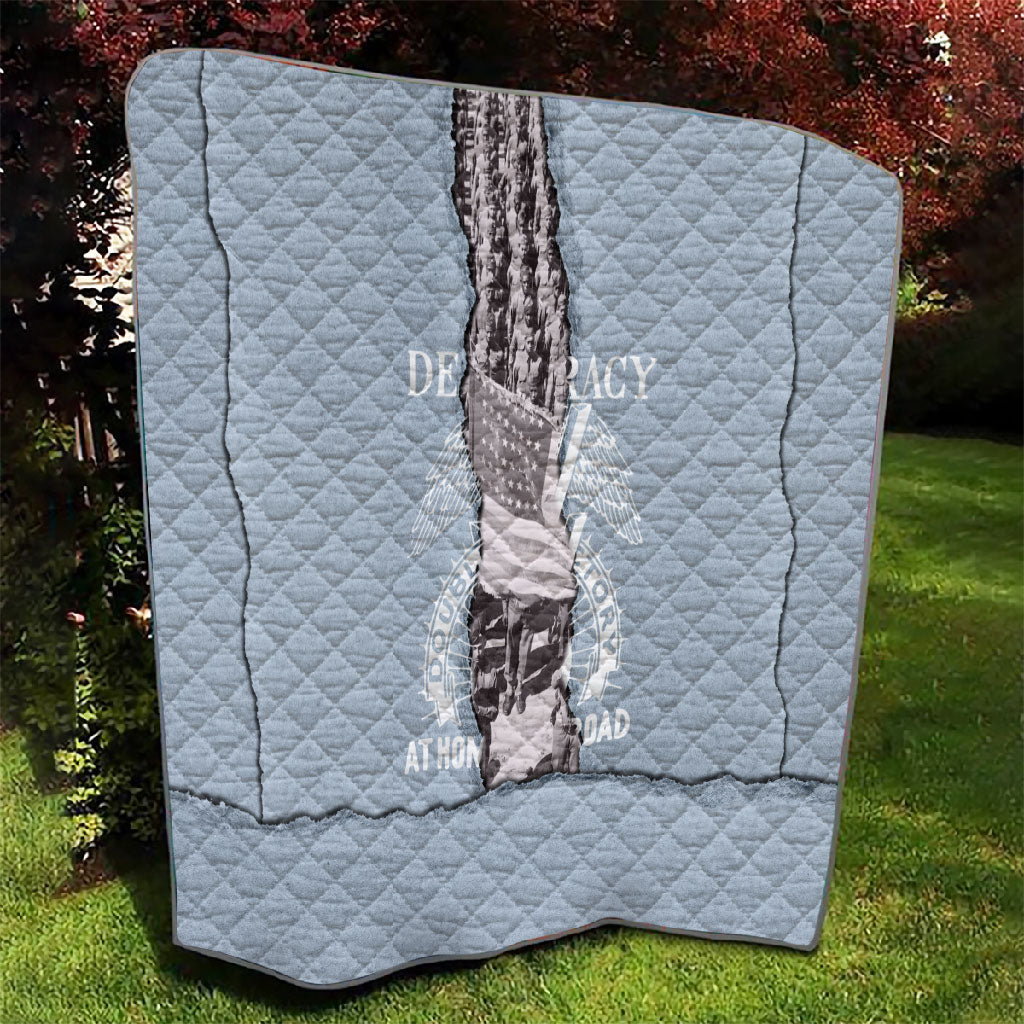 Double V Campaign American Democracy Quilt Military Buffalo Soldiers World War II Heritage Art