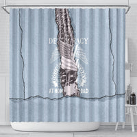 Double V Campaign American Democracy Shower Curtain Military Buffalo Soldiers World War II Heritage Art