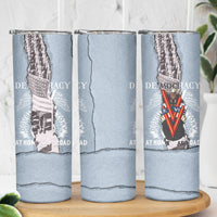 Double V Campaign American Democracy Skinny Tumbler Military Buffalo Soldiers World War II Heritage Art