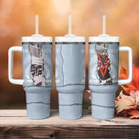 Double V Campaign American Democracy Tumbler With Handle Military Buffalo Soldiers World War II Heritage Art