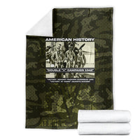 Double V Campaign American History 1942 Blanket Military Camouflage Tuskegee Airmen World War II