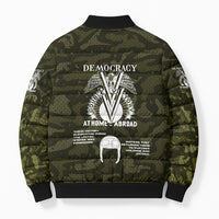 Double V Campaign American History 1942 Bomber Puffer Jacket Military Camouflage Tuskegee Airmen World War II