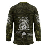 Double V Campaign American History 1942 Hockey Jersey Military Camouflage Tuskegee Airmen World War II