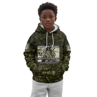 Double V Campaign American History 1942 Kid Hoodie Military Camouflage Tuskegee Airmen World War II