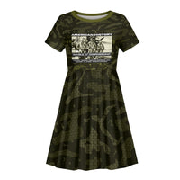 Double V Campaign American History 1942 Kid Short Sleeve Dress Military Camouflage Tuskegee Airmen World War II