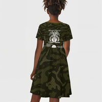 Double V Campaign American History 1942 Kid Short Sleeve Dress Military Camouflage Tuskegee Airmen World War II