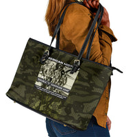 Double V Campaign American History 1942 Leather Tote Bag Military Camouflage Tuskegee Airmen World War II