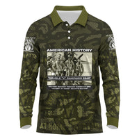 Double V Campaign American History 1942 Long Sleeve Polo Shirt Military Camouflage Tuskegee Airmen World War II