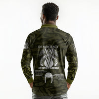 Double V Campaign American History 1942 Long Sleeve Polo Shirt Military Camouflage Tuskegee Airmen World War II