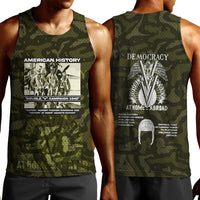 Double V Campaign American History 1942 Men Tank Top Military Camouflage Tuskegee Airmen World War II