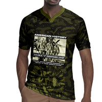 Double V Campaign American History 1942 Rugby Jersey Military Camouflage Tuskegee Airmen World War II