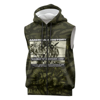 Double V Campaign American History 1942 Sleeveless Zip Hoodie Military Camouflage Tuskegee Airmen World War II