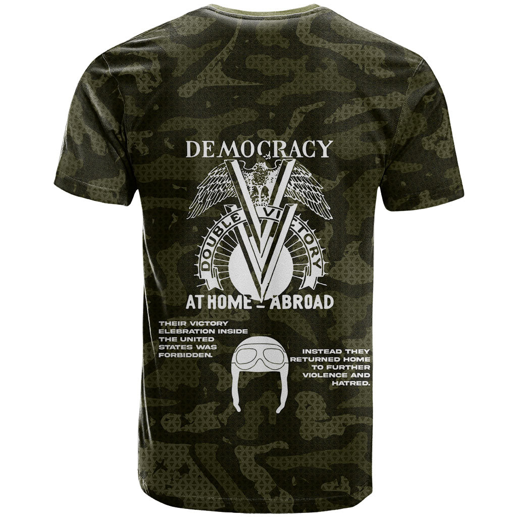 Double V Campaign American History 1942 T shirt Military Camouflage Tuskegee Airmen World War II