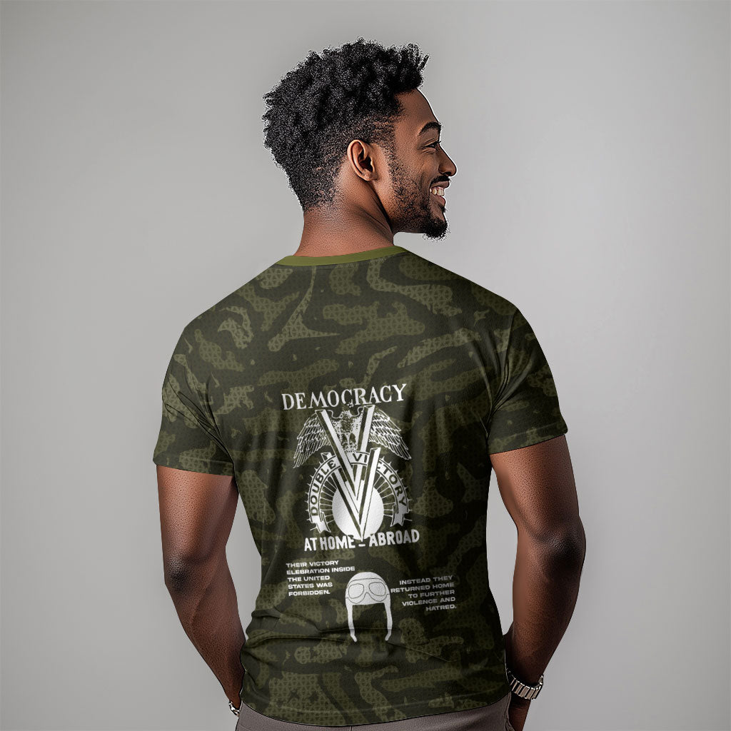 Double V Campaign American History 1942 T shirt Military Camouflage Tuskegee Airmen World War II