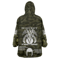 Double V Campaign American History 1942 Wearable Blanket Hoodie Military Camouflage Tuskegee Airmen World War II