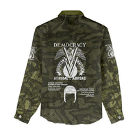Double V Campaign American History 1942 Women Casual Shirt Military Camouflage Tuskegee Airmen World War II