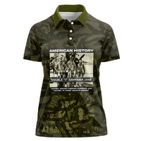 Double V Campaign American History 1942 Women Polo Shirt Military Camouflage Tuskegee Airmen World War II