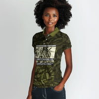 Double V Campaign American History 1942 Women Polo Shirt Military Camouflage Tuskegee Airmen World War II
