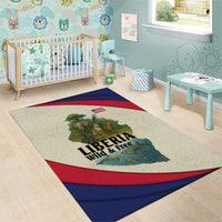 Liberia Wildlife Area Rug with African Safari and Ocean Marine Life Design