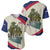 Liberia Wildlife Baseball Jersey with African Safari and Ocean Marine Life Design