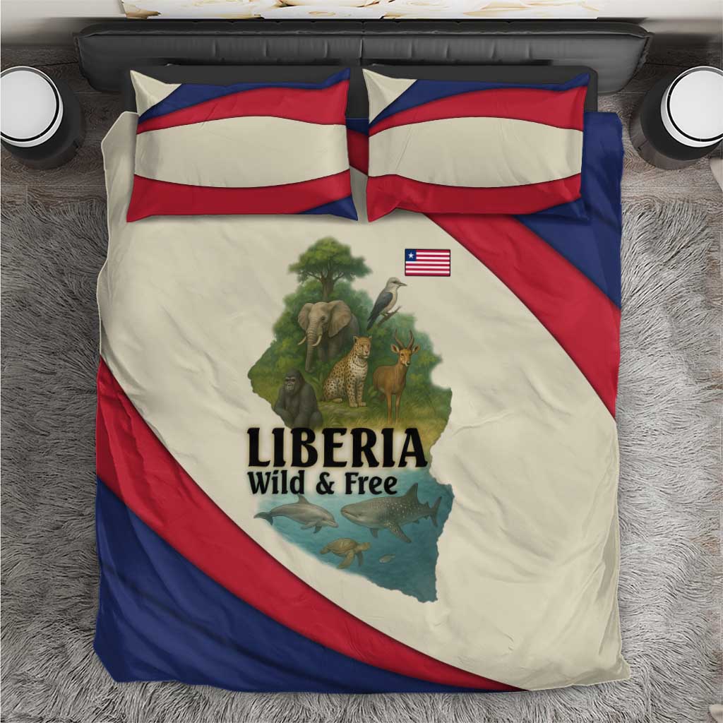 Liberia Wildlife Bedding Set with African Safari and Ocean Marine Life Design